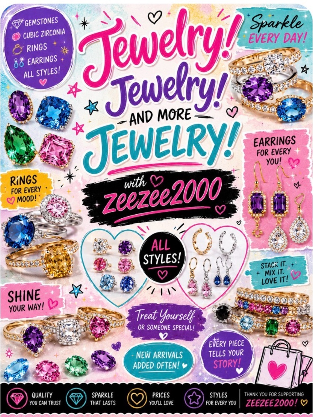 Thank You! You’re Amazing! Stay Bee-YOU-ti-ful! UNLISTED FLIER FOR JEWELRY Show!